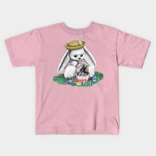 Easter Bunny and Basket Kids T-Shirt